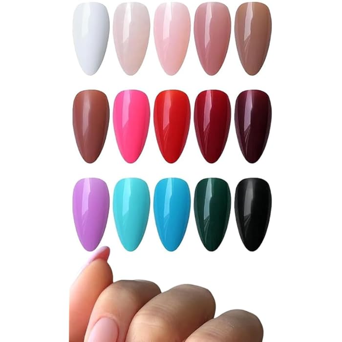 SHE - 288pcs SET PRESS ON NAILS Medium Long Coffin- MIRRORFalse Nails, Perfect For Parties, Comes -SHAPE H - N4 - Image 1